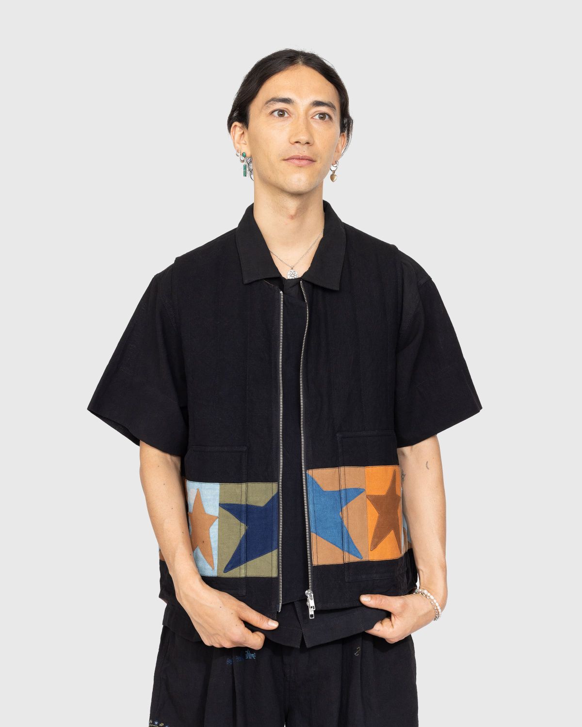 Story mfg. – Saturn Vest Iron Star Scraps Patchwork - Outerwear - Multi - Image 2