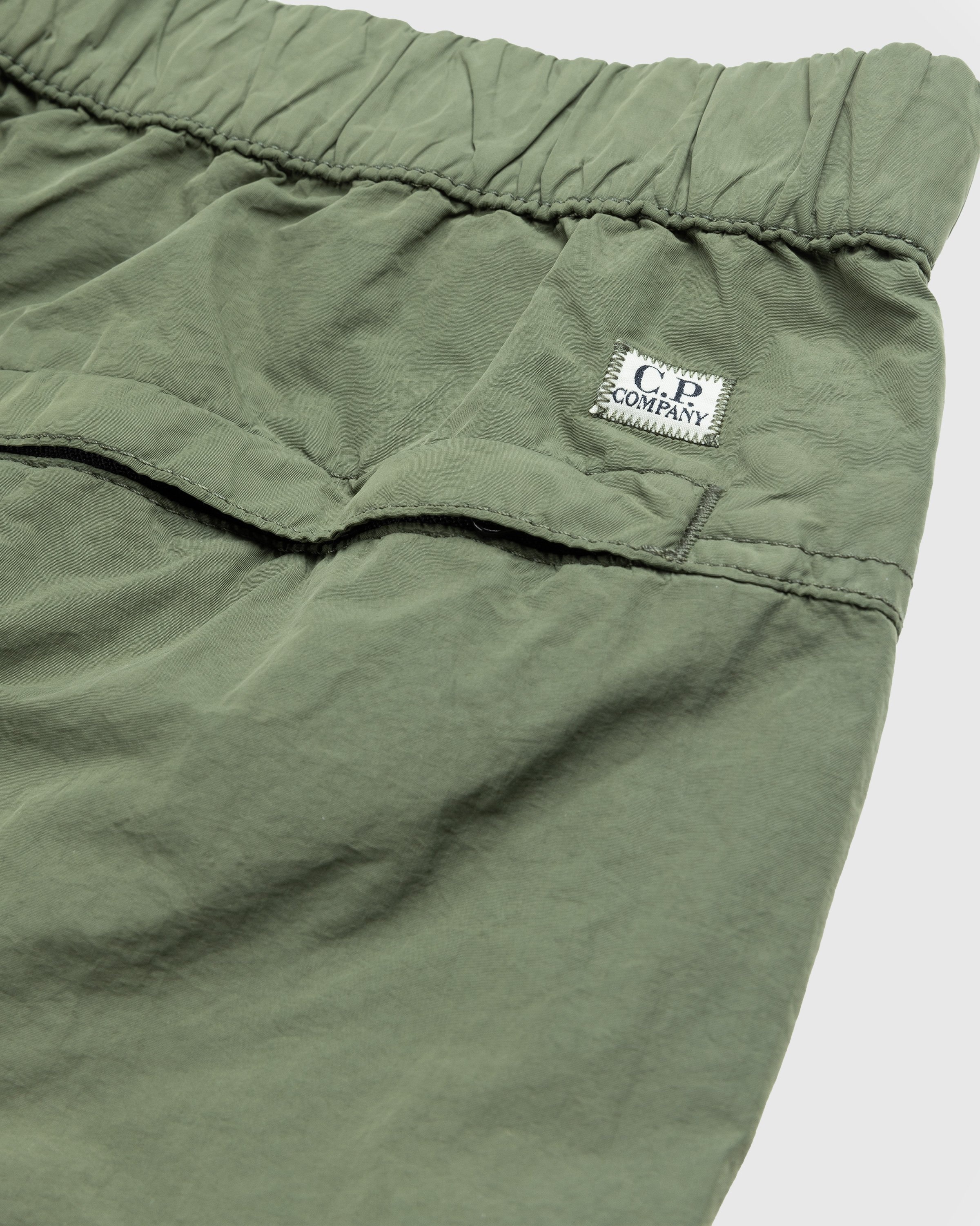 C.P. Company Flatt Nylon Zipped Cargo Pants Bronze Green