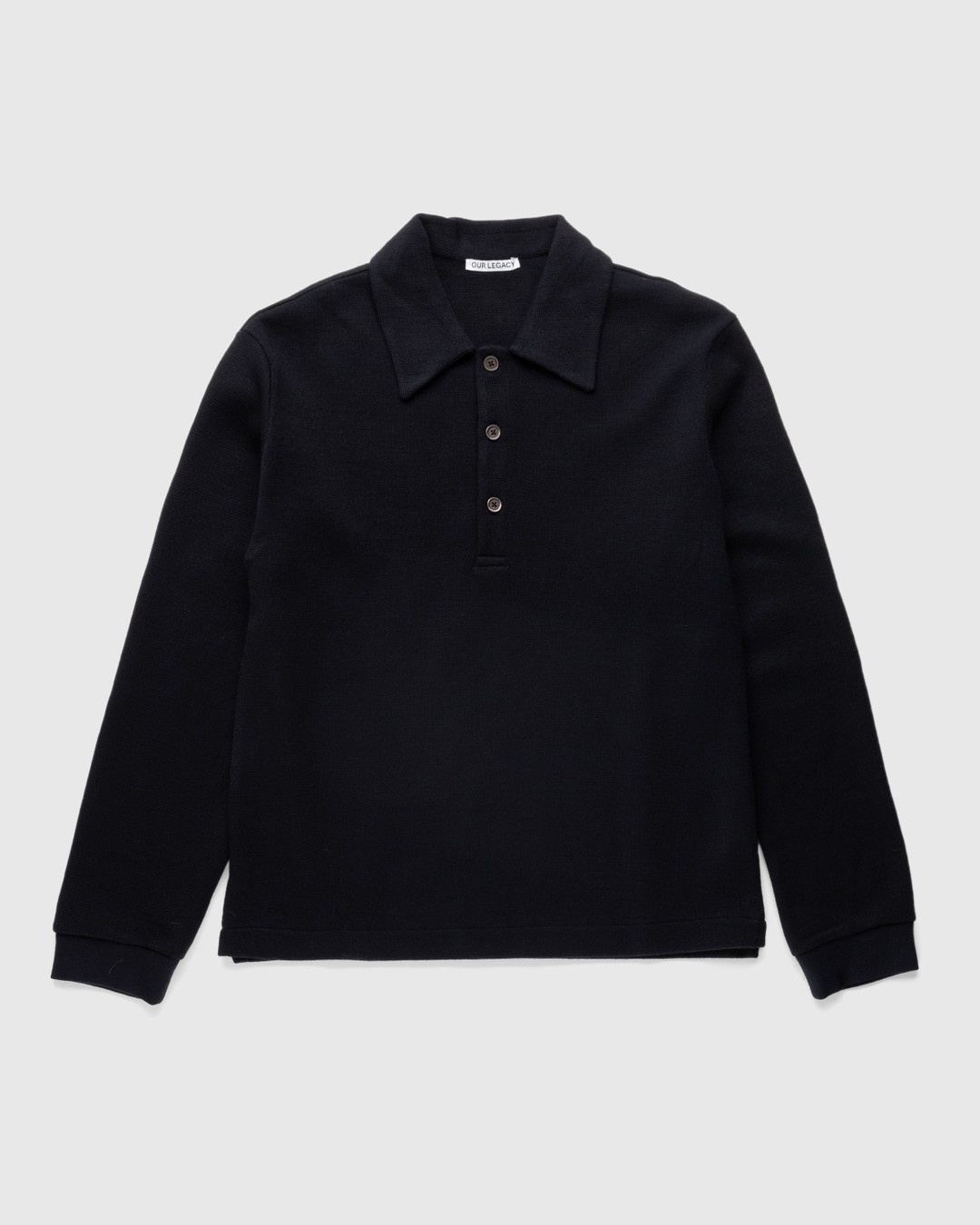 Our Legacy – Ile Piquet Black Pseudo Knit - Knitwear - Black - Image 1