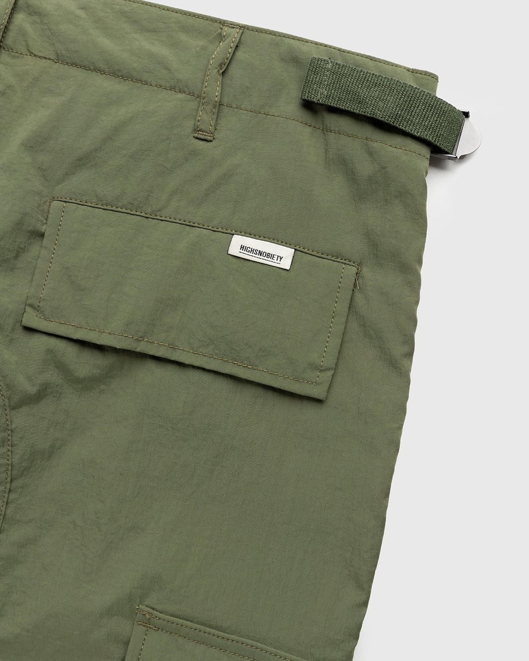 Highsnobiety – Water-Resistant Ripstop Cargo Pants Khaki - Cargo Pants - Green - Image 4