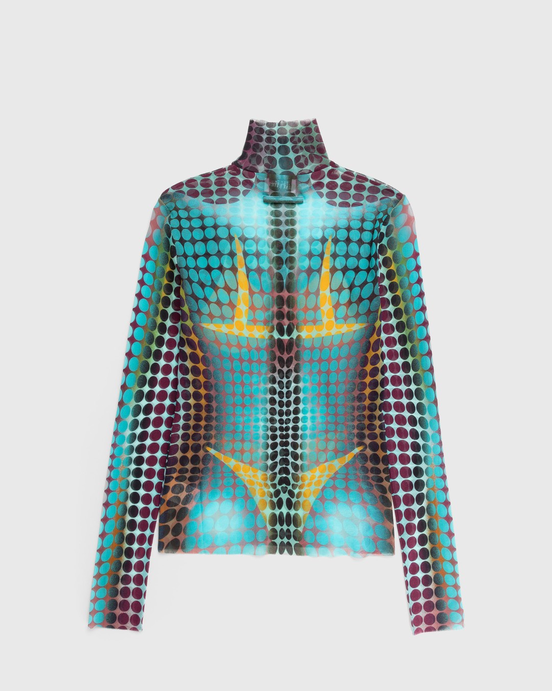 Jean Paul Gaultier – High Neck Longsleeve Top Blue - Longsleeves - Blue - Image 2