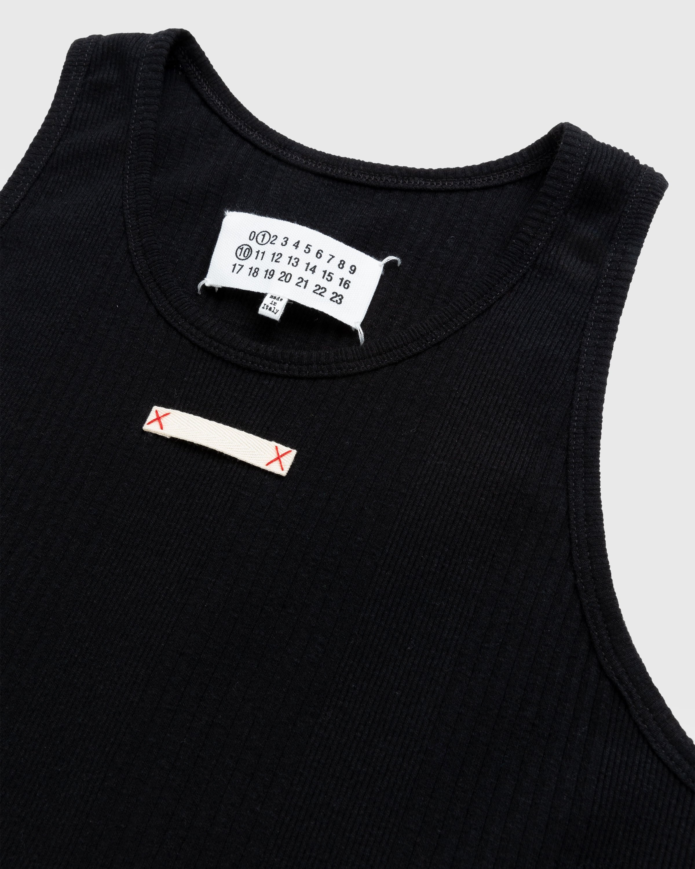 Maison Margiela – Rib Tank Top Black - Men Tops - Black - Image 2
