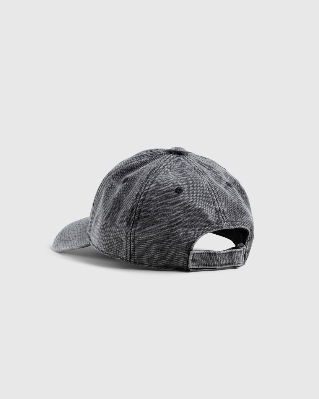 Acne Studios – Leather Face Logo Baseball Cap Grey - Hats - Grey - Image 3
