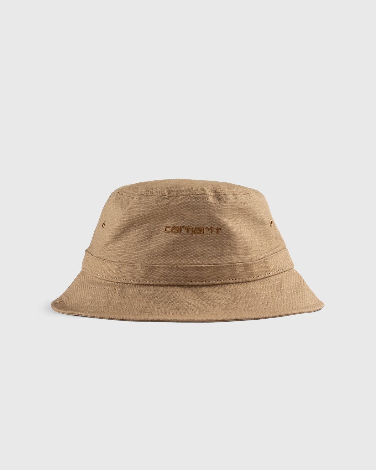 Carhartt WIP – Script Bucket Hat Nomad Hamilton Brown - Bucket Hats - Brown - Image 1