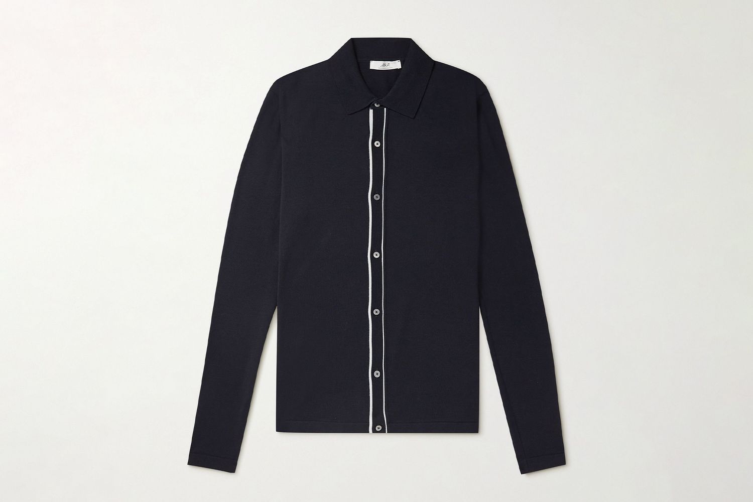 Contrast-Tipped Wool Shirt