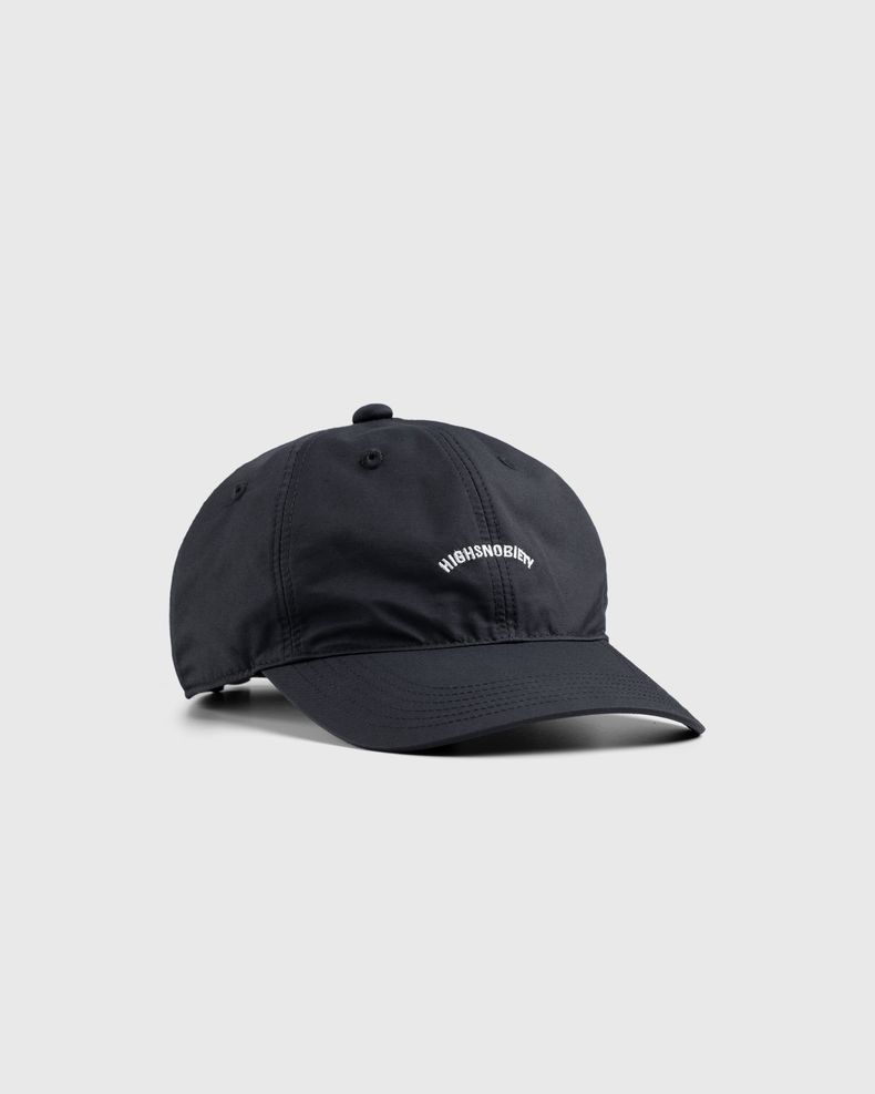 Brushed Nylon Logo Cap Black
