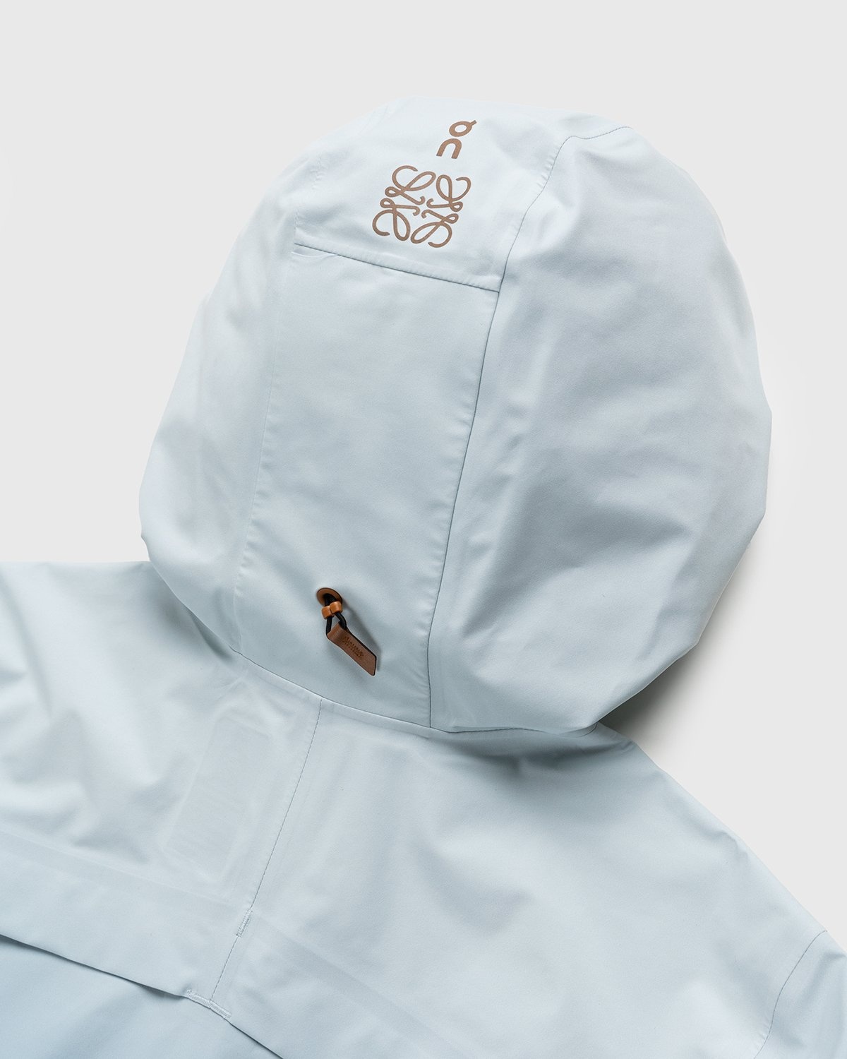 Loewe x On – Men's Technical Waterproof Anorak Gradient Khaki - Outerwear - Grey - Image 3