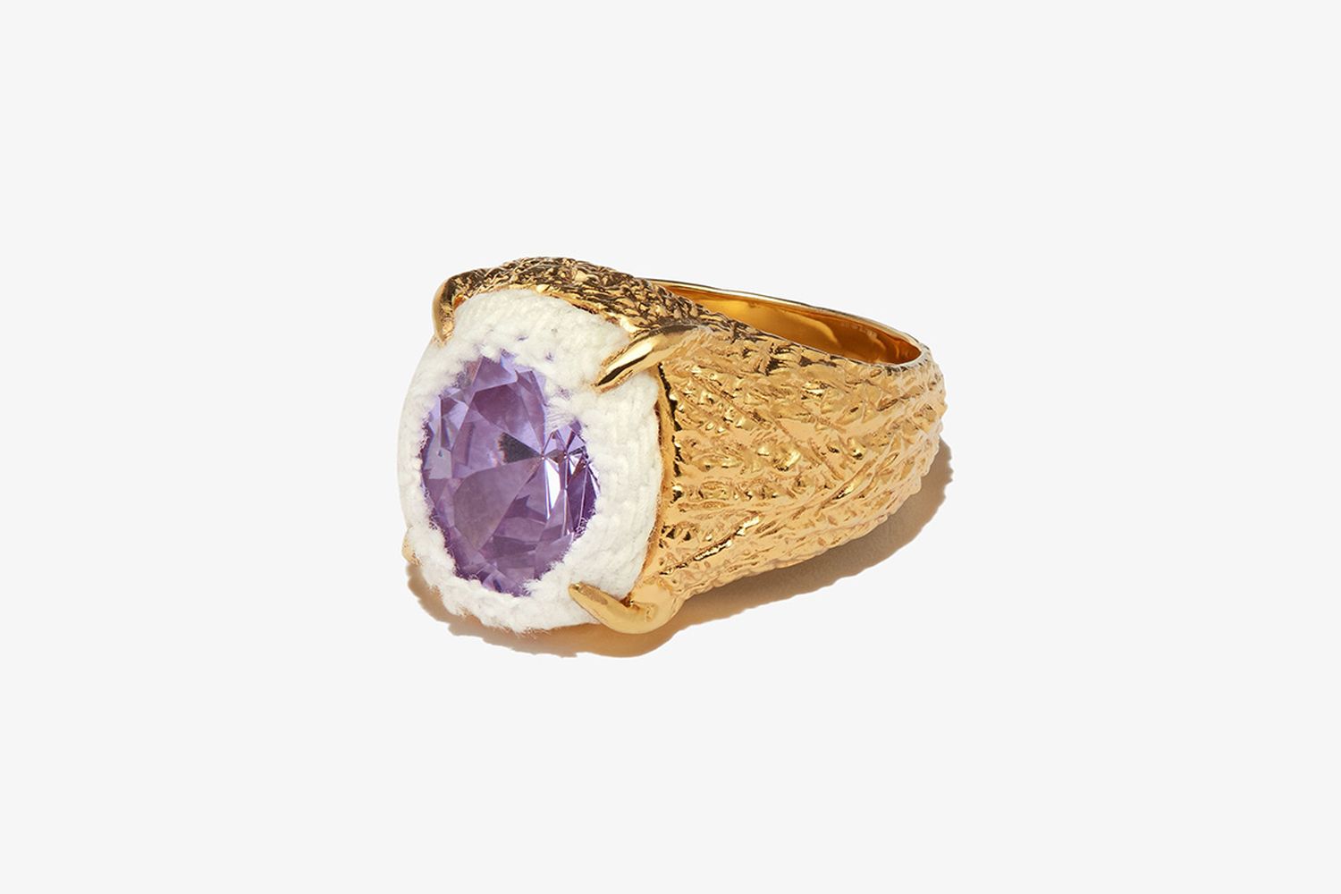 Denim Crystal Signet Ring