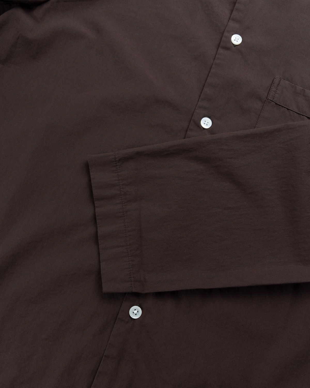 Tekla – Cotton Poplin Pyjamas Shirt Coffee - Loungewear - Brown - Image 5
