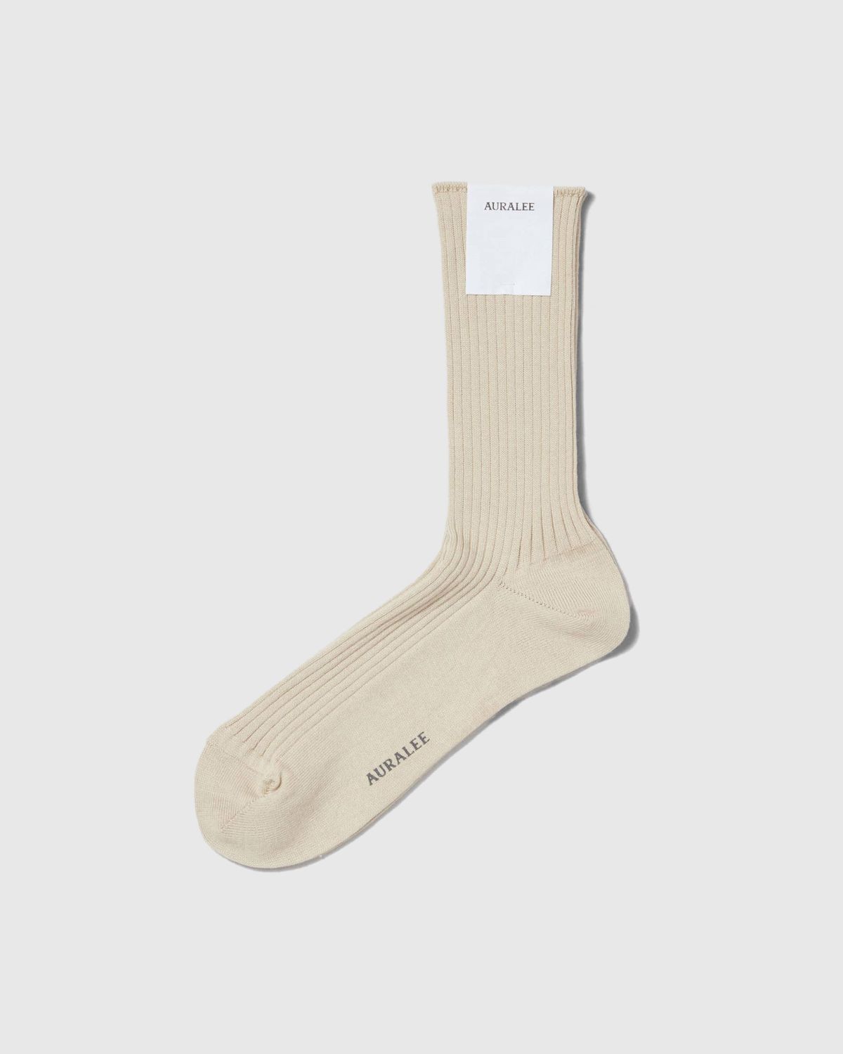 Auralee – Giza High Gauge Sox Beige | Highsnobiety Shop