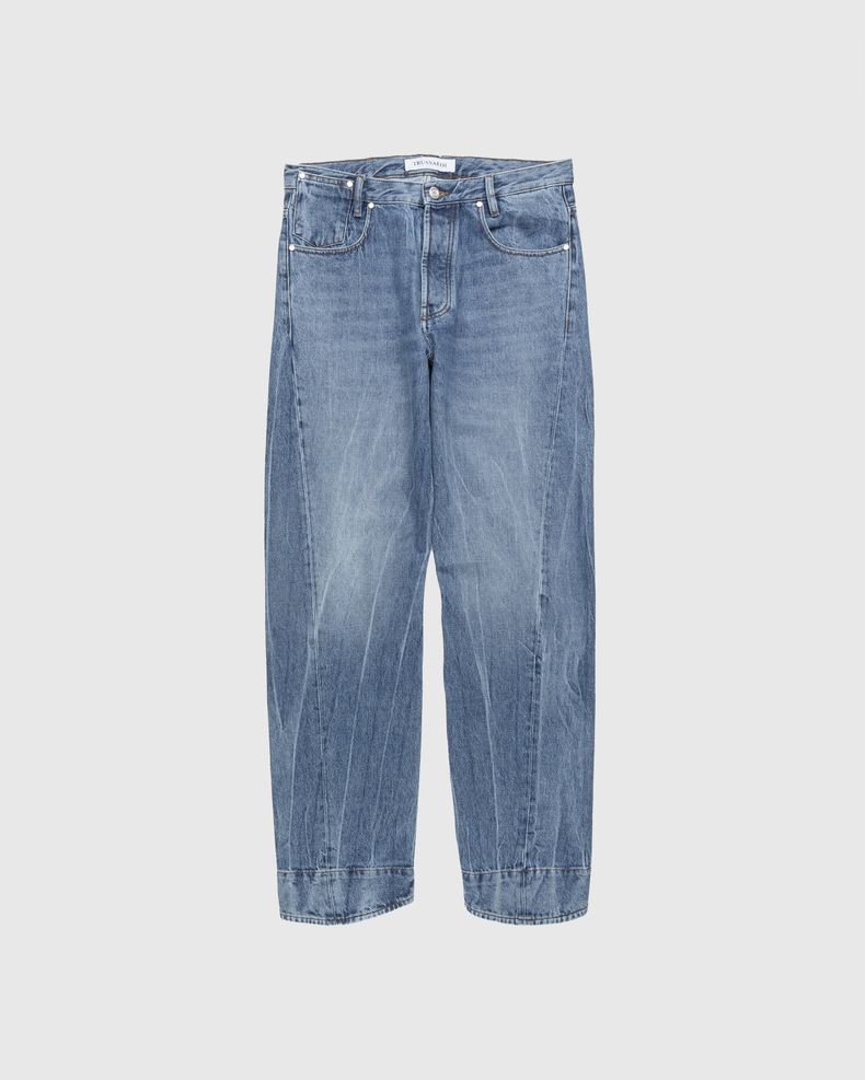 Trussardi – Five-Pocket Twisted Tapered Jeans Blue Rigid