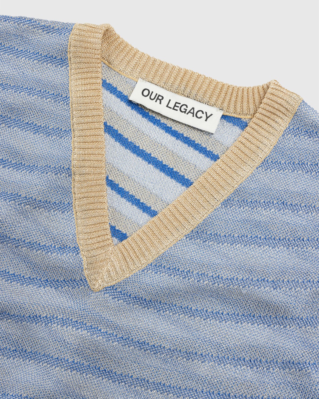 Our Legacy – Knitted Vest Cartoon Static Stripe - Knitwear - Purple - Image 5