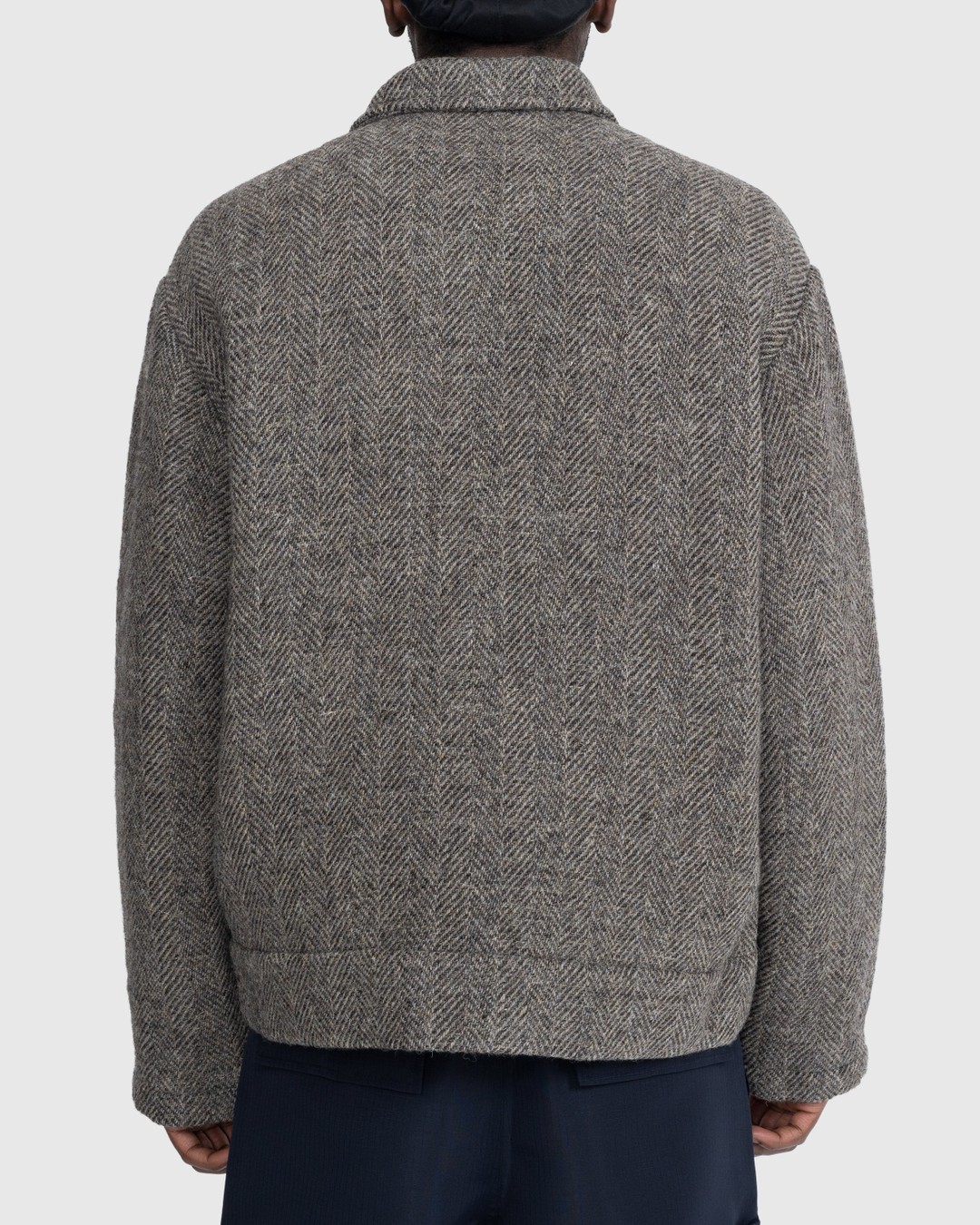 Acne Studios – Herringbone Jacket Grey Melange - Jackets - Grey - Image 4