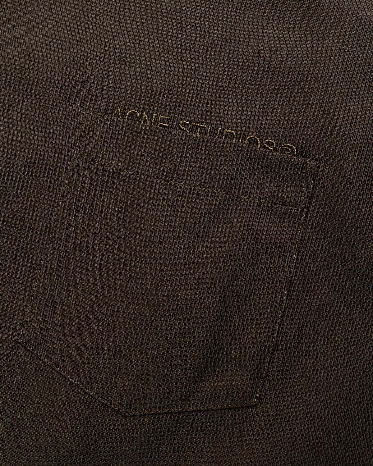 Acne Studios – Linen Blend Button-Up Shirt Dark Olive