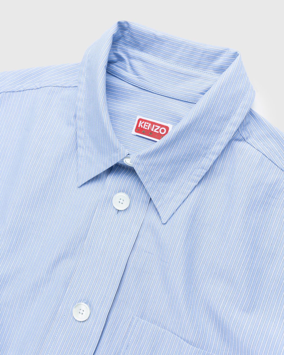 Kenzo – Boke Flower Crest Overshirt Sky Blue - Shirts - Blue - Image 4
