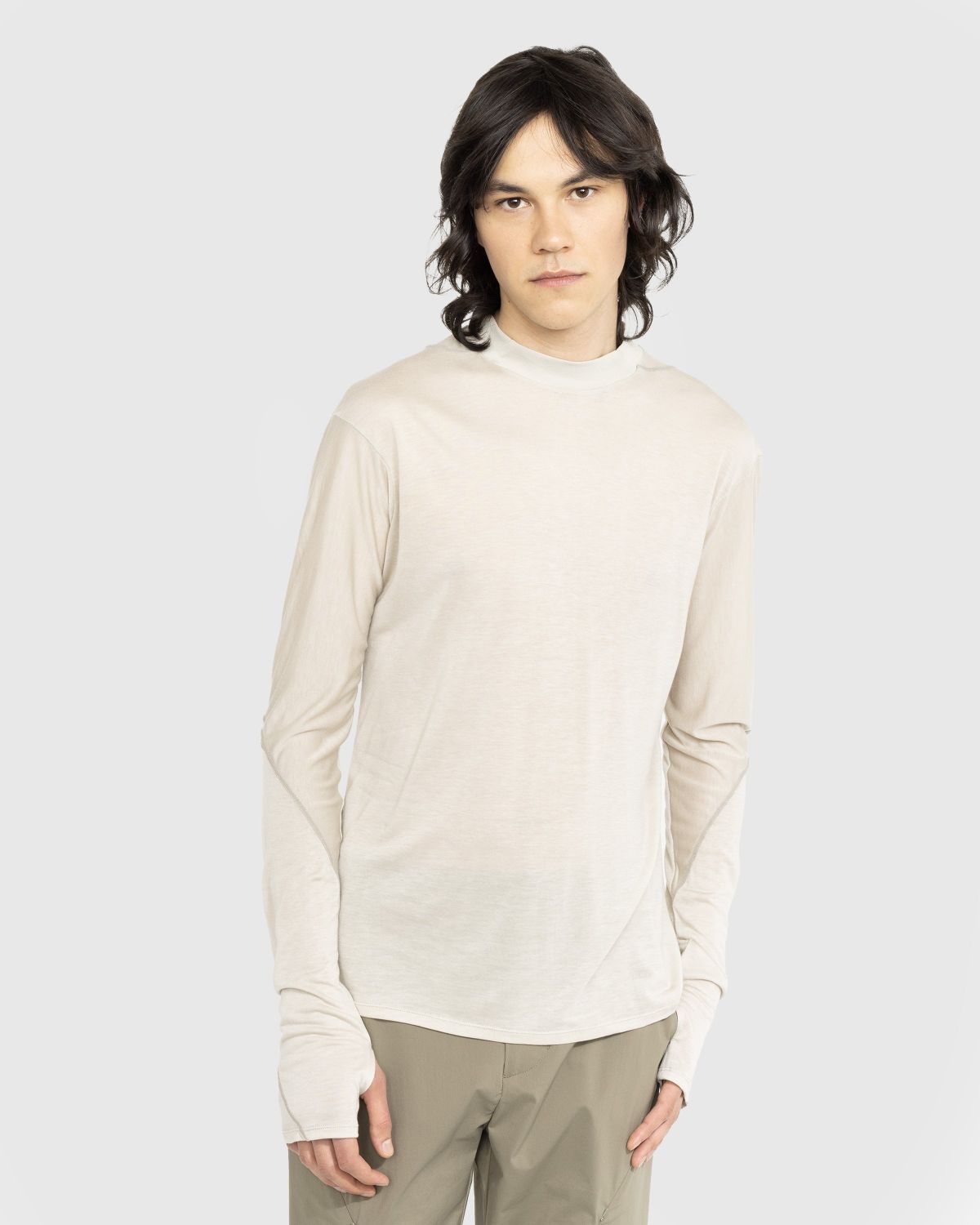 Post Archive Faction (PAF) – 5.0+ Longsleeve Right Oat - Longsleeves - Beige - Image 2