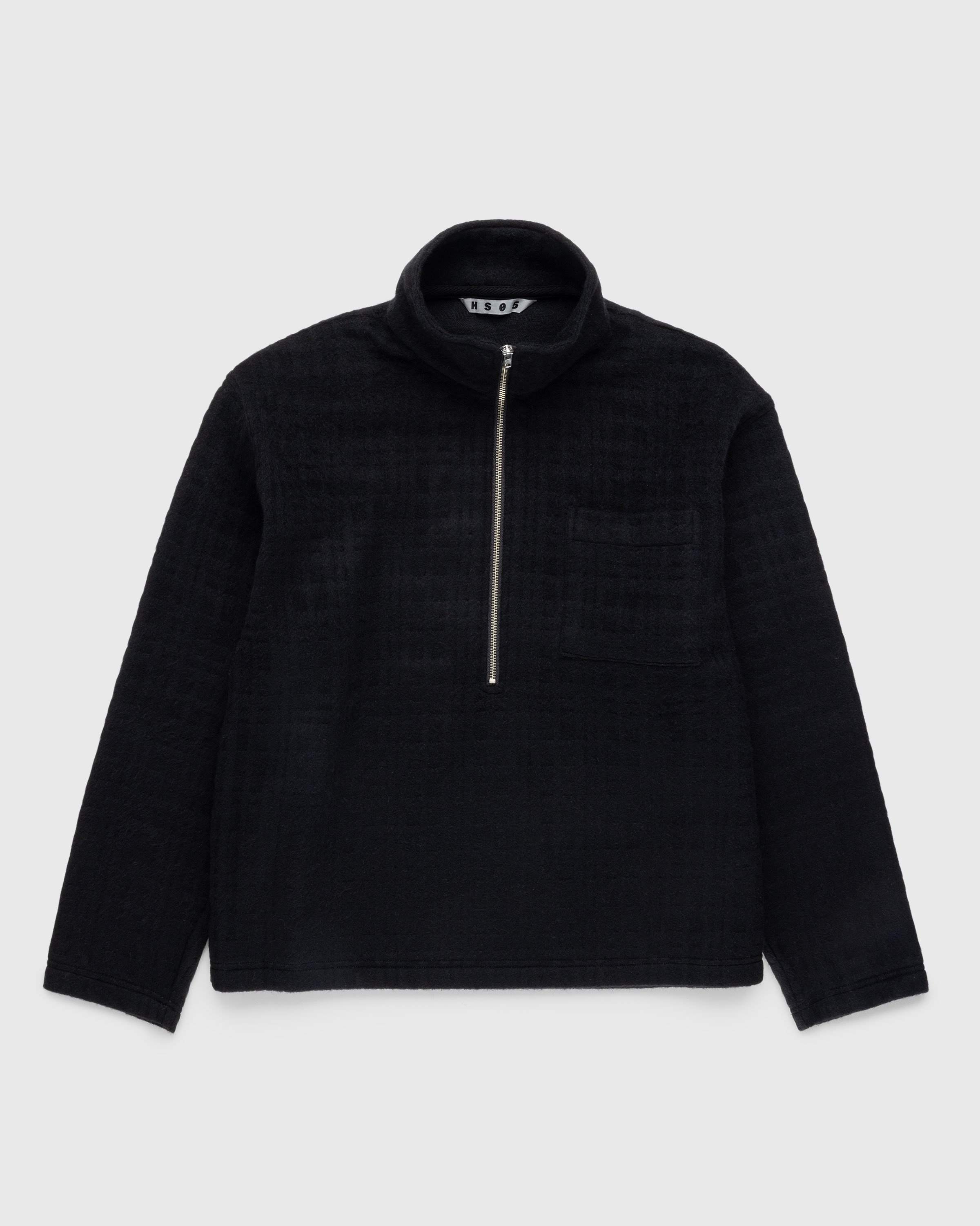 Highsnobiety HS05 – Recycled Half-Zip Wool Fleece Black - Knitwear - Black - Image 1