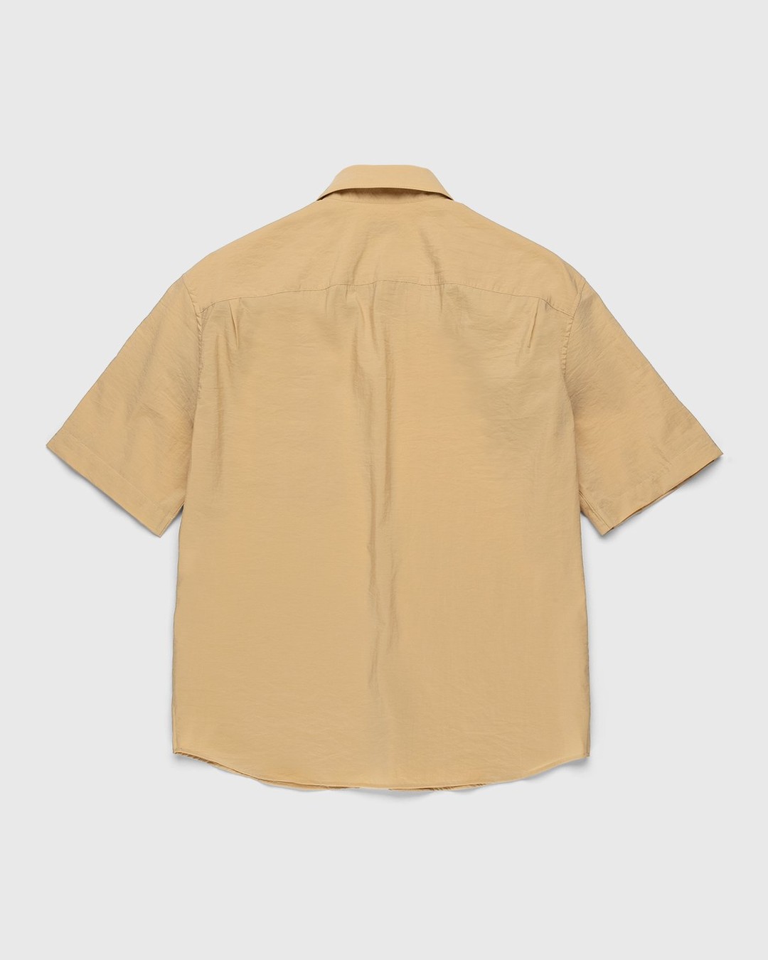 Lemaire – Regular Collar Short Sleeve Shirt Golden Sand - Shortsleeve Shirts - Yellow - Image 2
