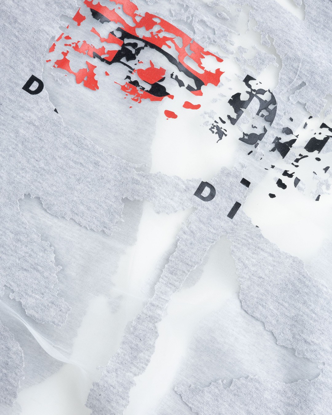 Diesel – T-Erme Burnout T-Shirt Grey - Tops - Multi - Image 7