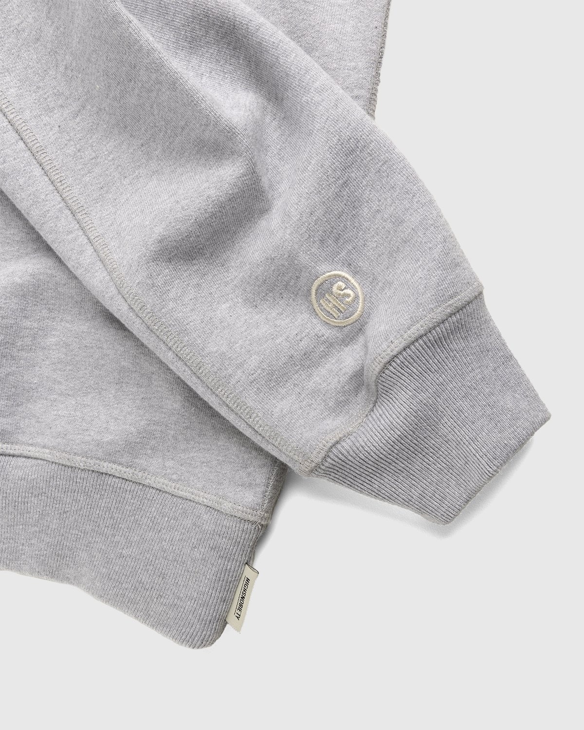 Highsnobiety – Logo Fleece Staples Crew Heather Grey - Sweats - Grey - Image 3