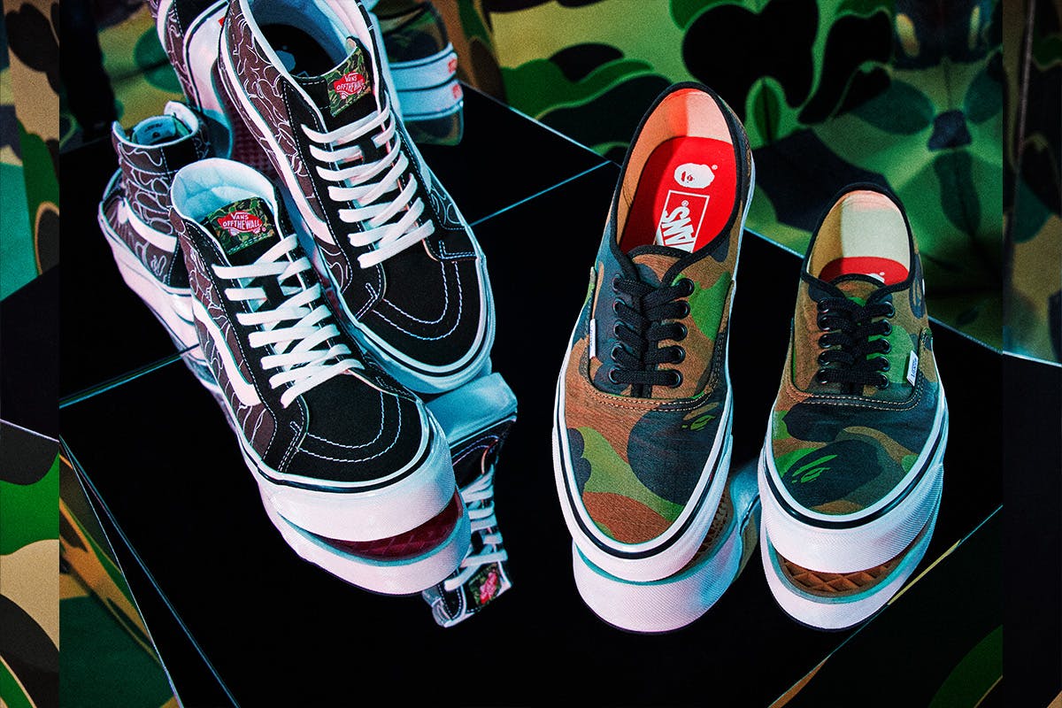 Bape X Vans Is Wall To Wall Camouflage