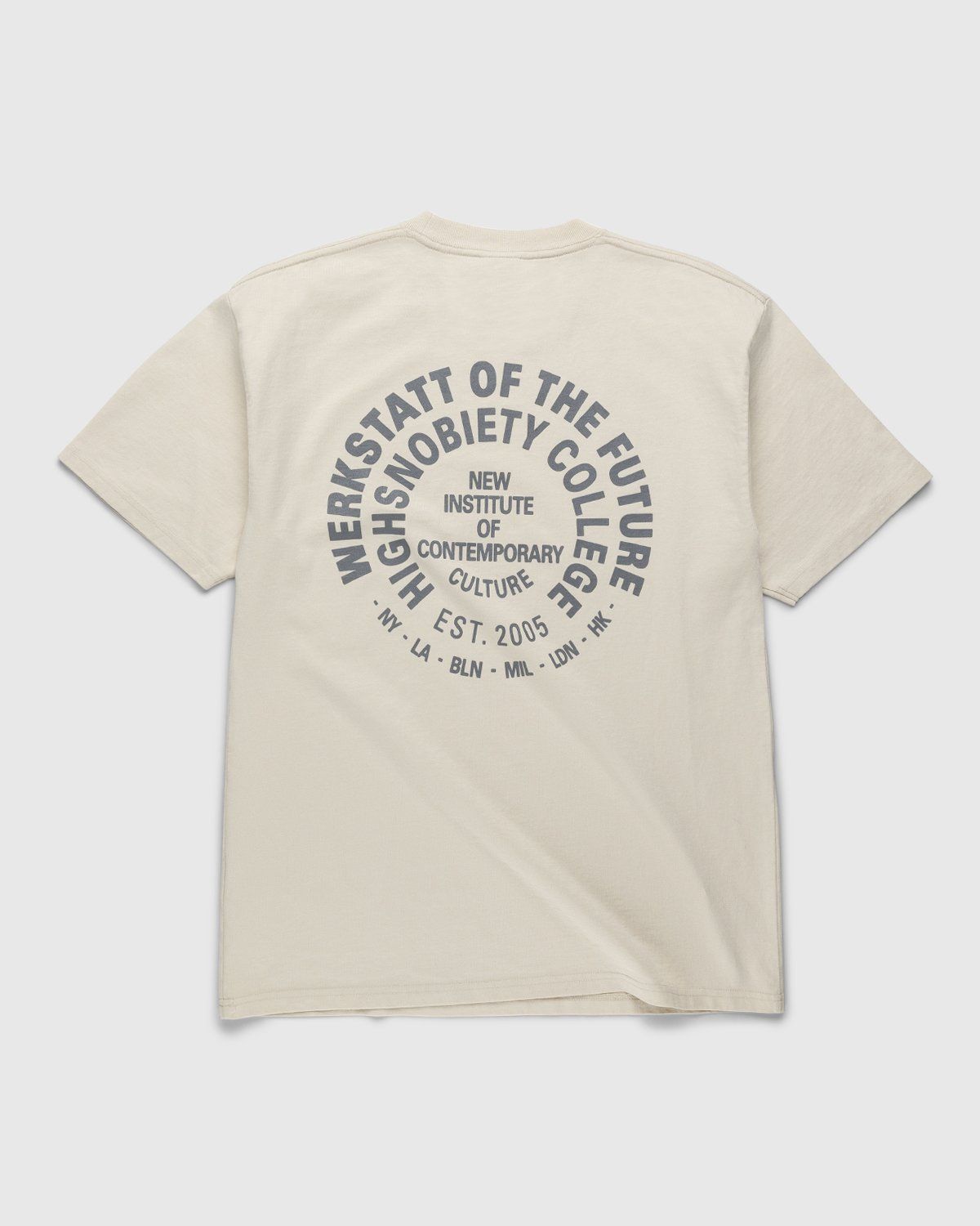 Highsnobiety – Werkstatt T-Shirt Eggshell - Tops - Beige - Image 1