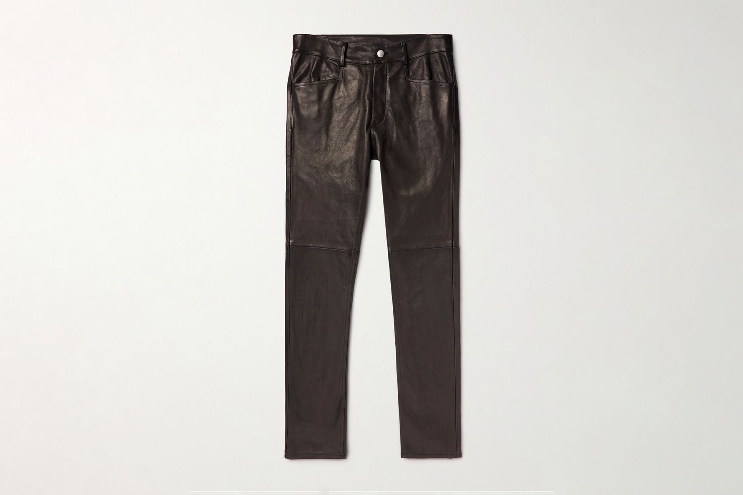 Skinny-Fit Leather Trousers