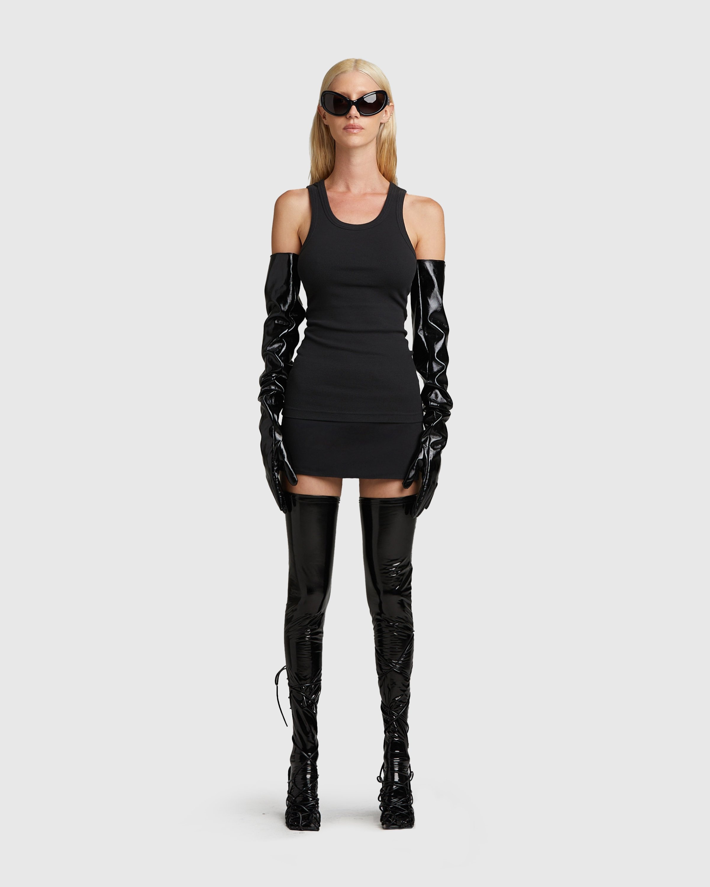 Entire Studios – Rib Tank Tar - Tops - Black - Image 3