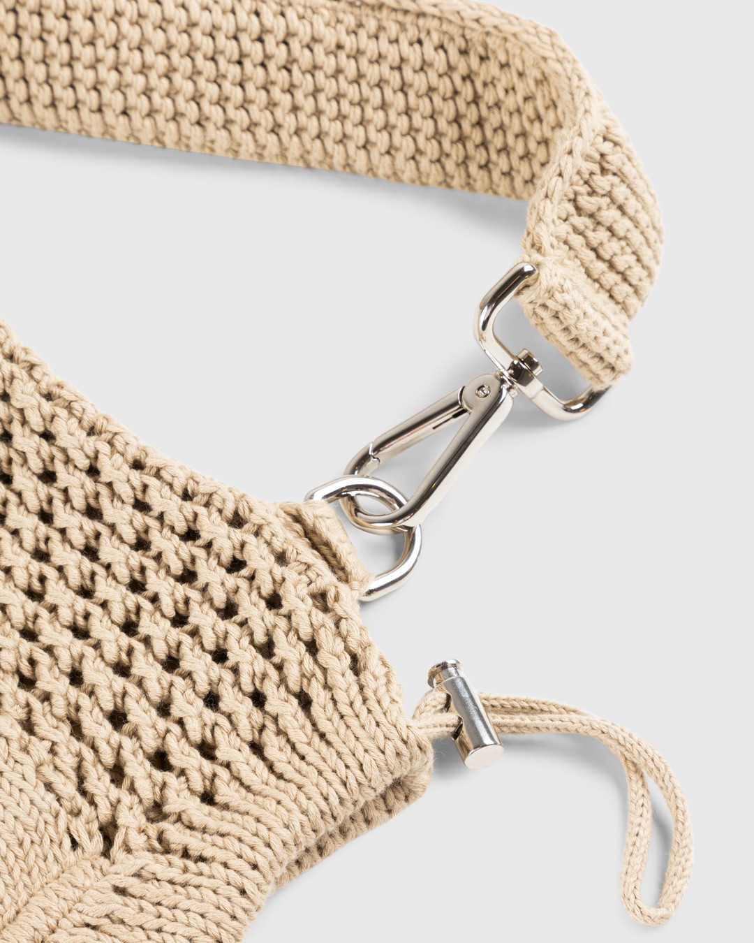 SSU – Mesh Stitch Knitted Bag Tan - Shoulder Bags - Beige - Image 3