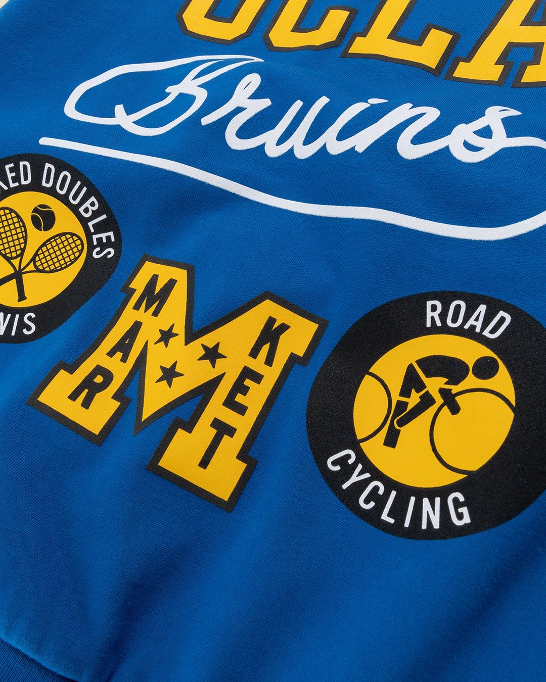 Market x UCLA x Highsnobiety – HS Sports Fleece Varsity Jacket Blue - Outerwear - Blue - Image 5