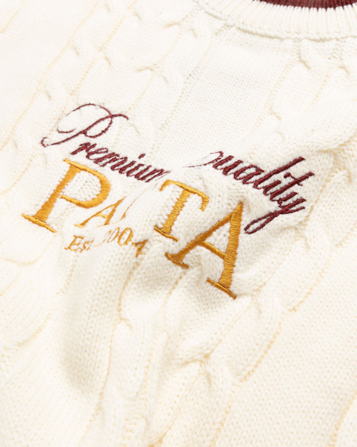 Patta – Premium Cable Knitted Sweater Vanilla Ice - Knitwear - White - Image 3
