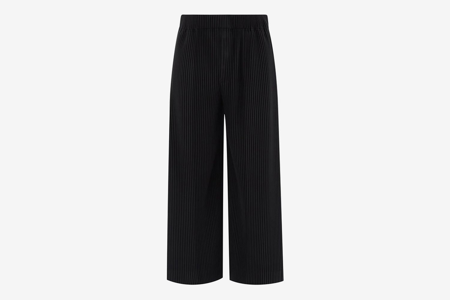 Technical-Pleated Wide-Leg Trousers