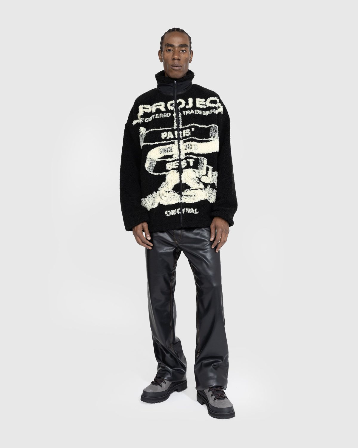 Y/Project – Y Belt Leather Pants Black - Pants - Black - Image 3