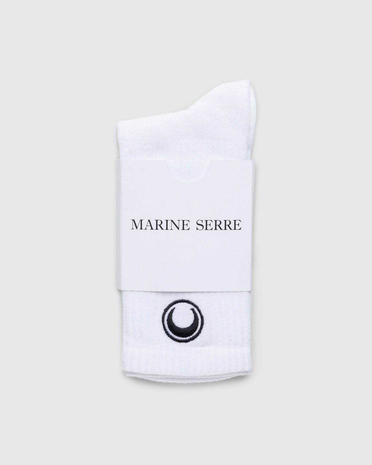 Marine Serre – Embroidered Olympic Socks White - Socks - White - Image 1