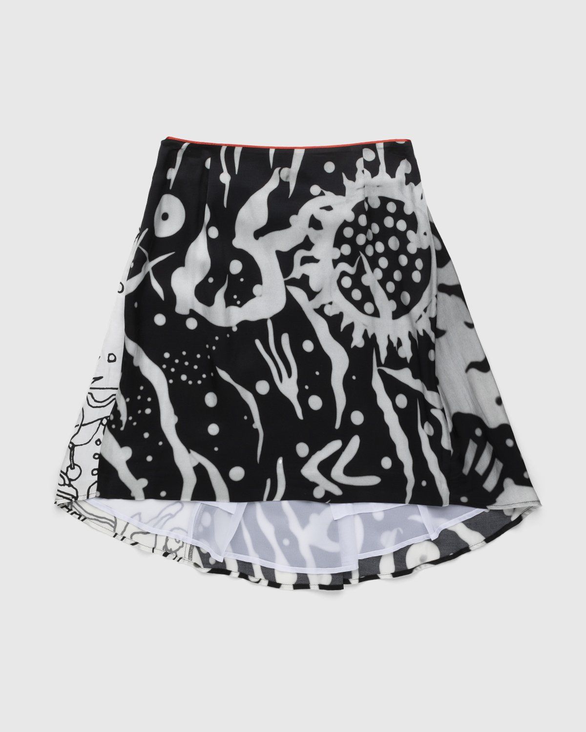 Honey Fucking Dijon x Steven Arnold – Drapy Satin Asymmetrical Woven Skirt - Skirts - White - Image 2