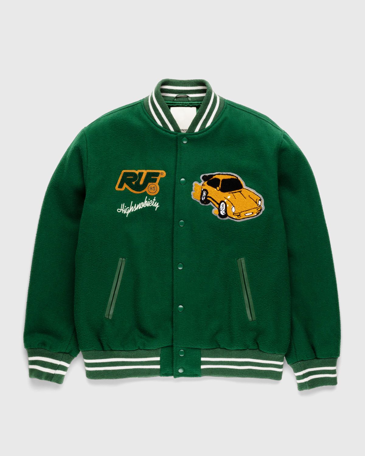 RUF x Highsnobiety – Varsity Jacket Green - Bomber Jackets - Green - Image 1