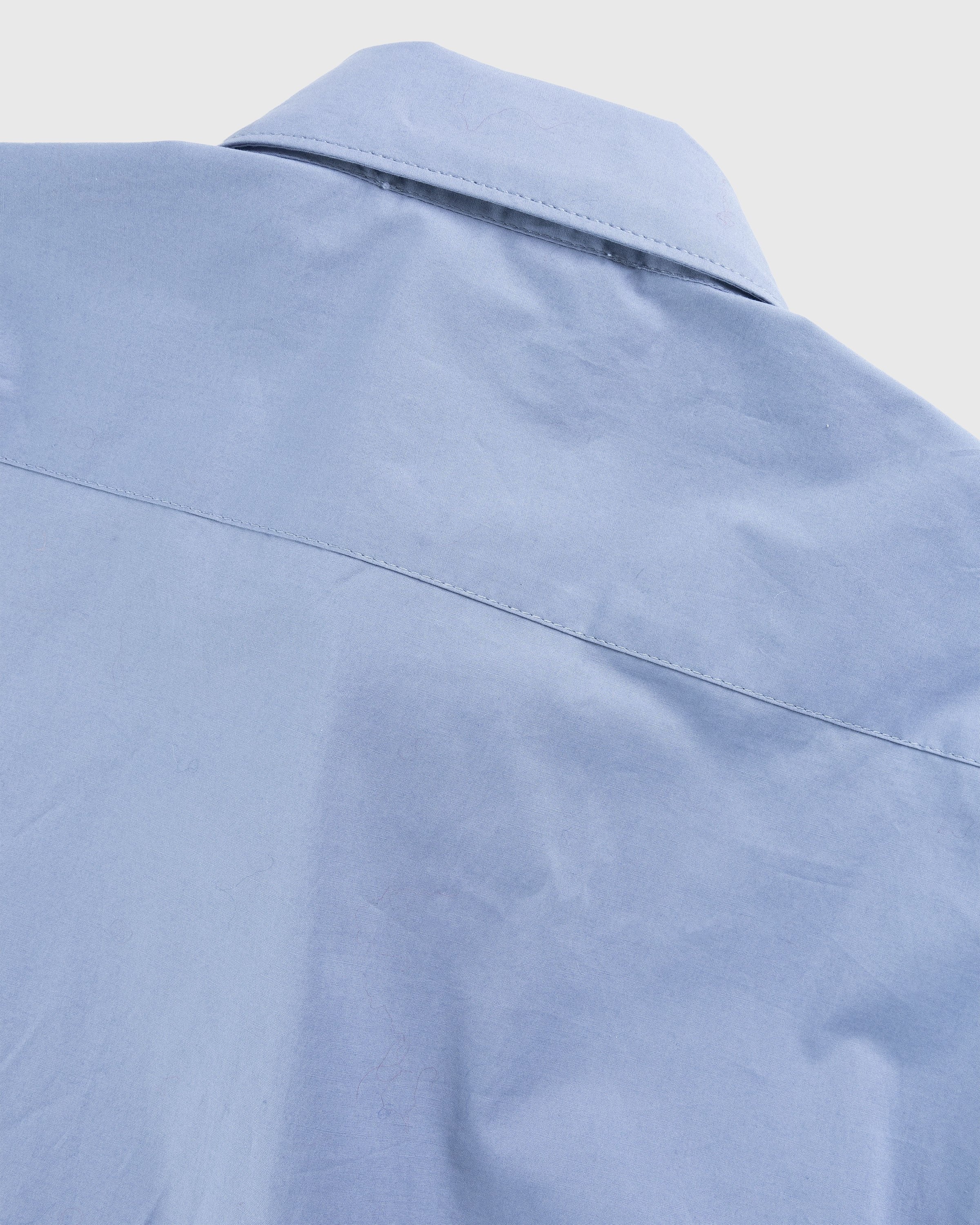 Acne Studios – Short-Sleeve Button-Up Dusty Blue - Shirts - Blue - Image 6