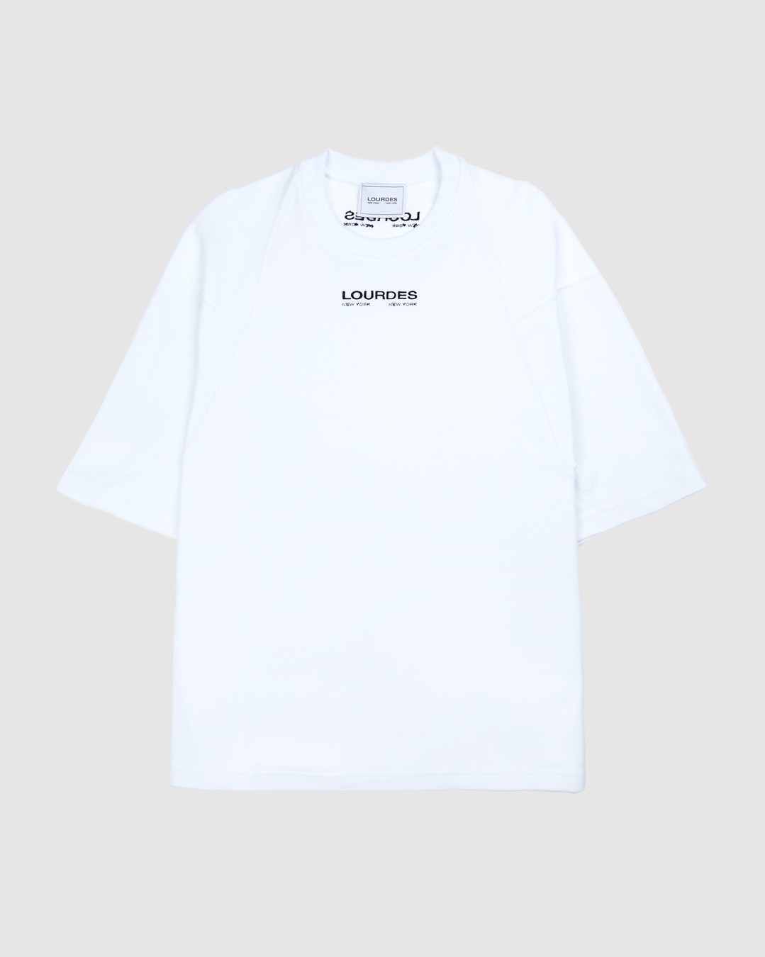Lourdes New York – Logo Tee White - Tops - White - Image 1