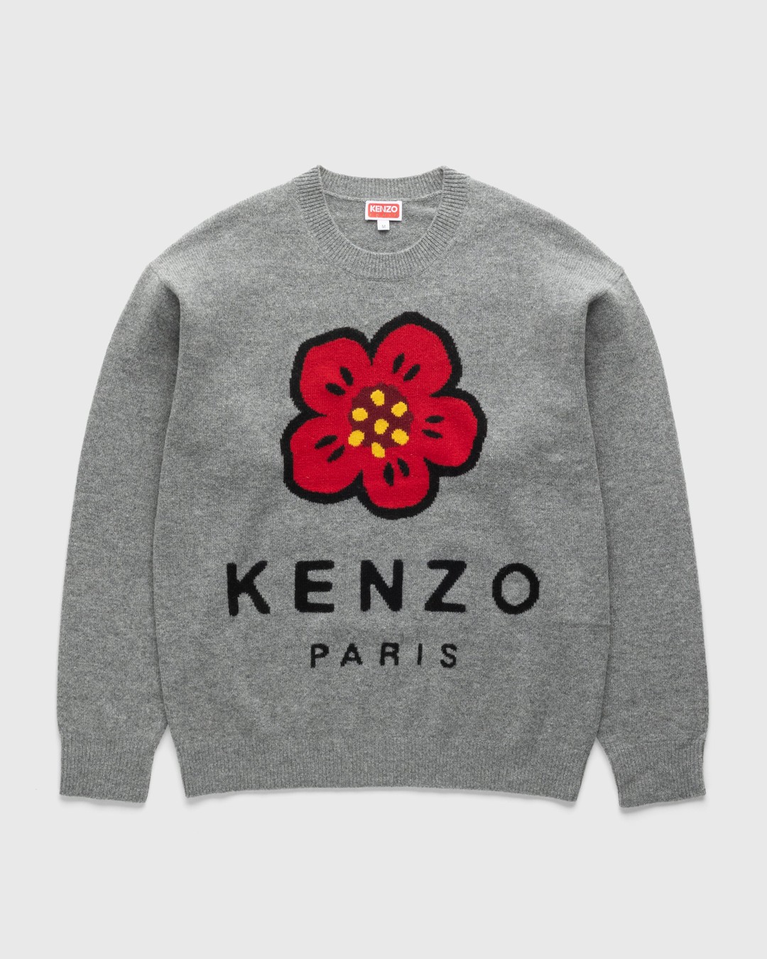 Kenzo – Boke Flower Merino Wool Sweater Middle Grey - Knitwear - Grey - Image 1