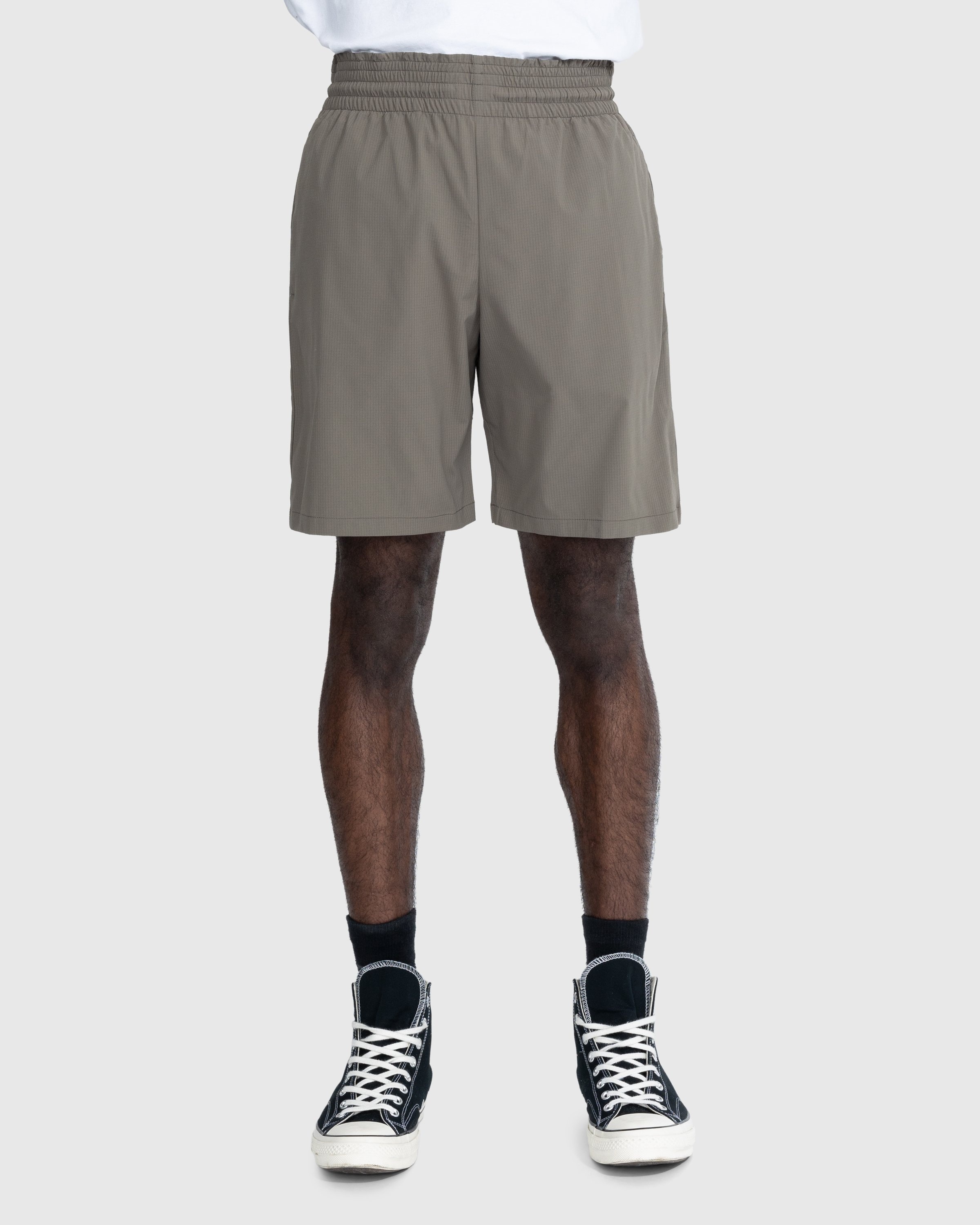 Acne Studios – Embroidered Swim Shorts Mud Grey - Shorts - Beige - Image 2