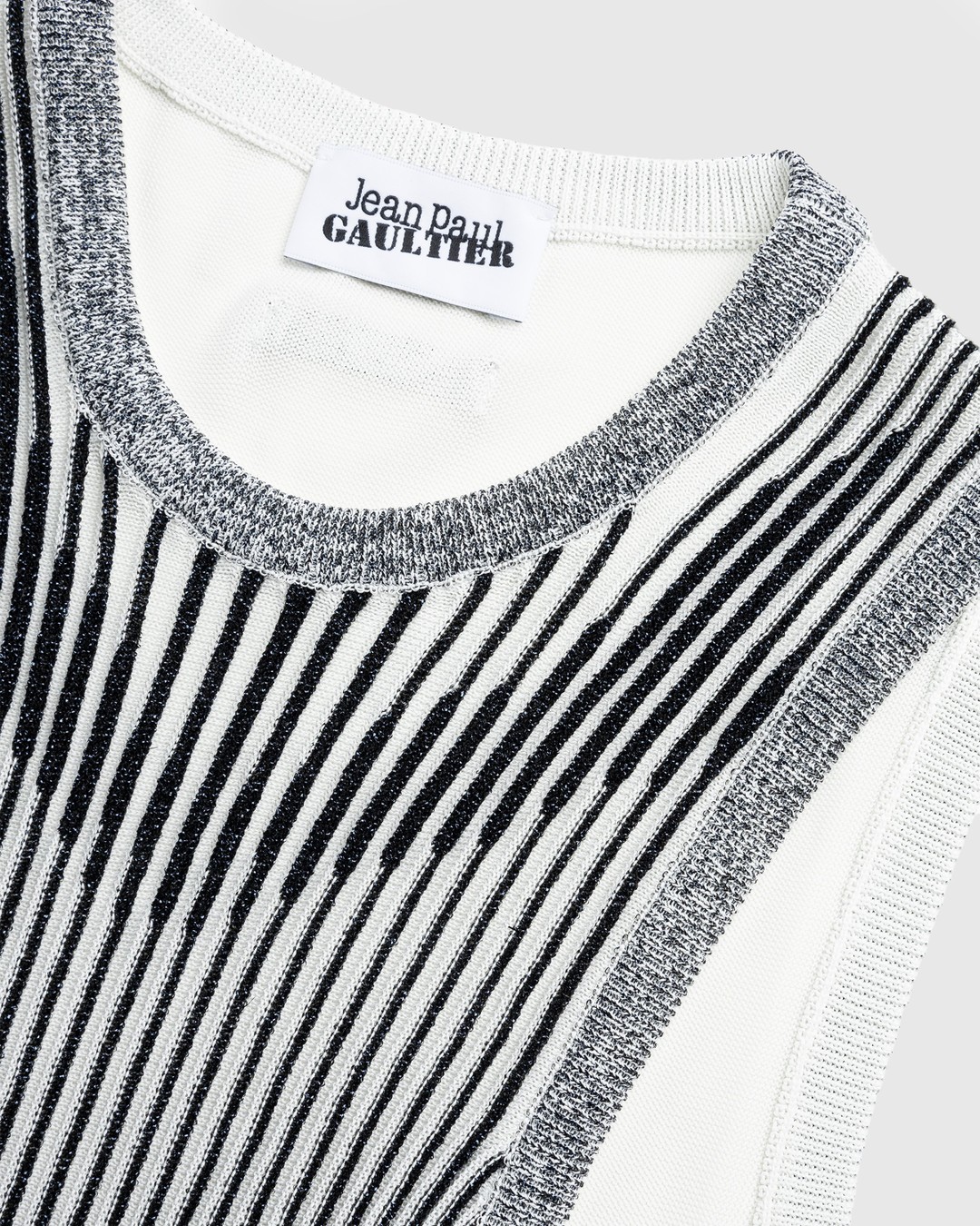 Jean Paul Gaultier – Crew Neck Trompe L'Œil Tank Top White - Men Tops - White - Image 5