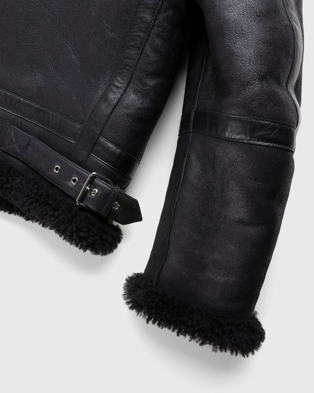 Acne Studios – Shearling Aviator Jacket Black - Outerwear - Black - Image 3
