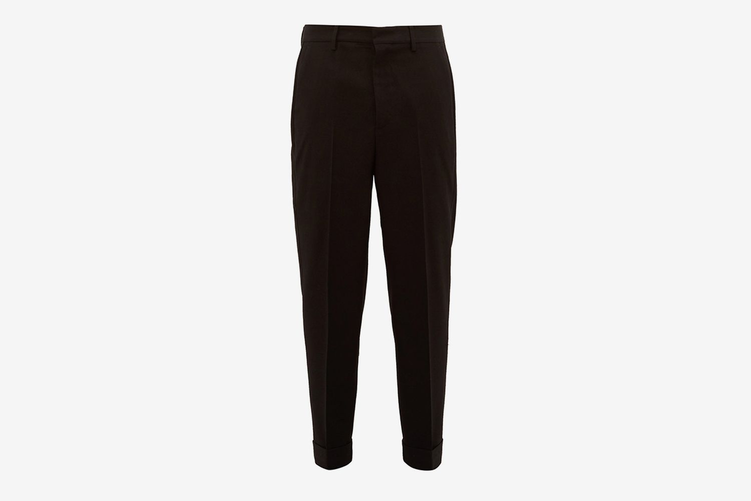 Tapered Leg Wool Trousers