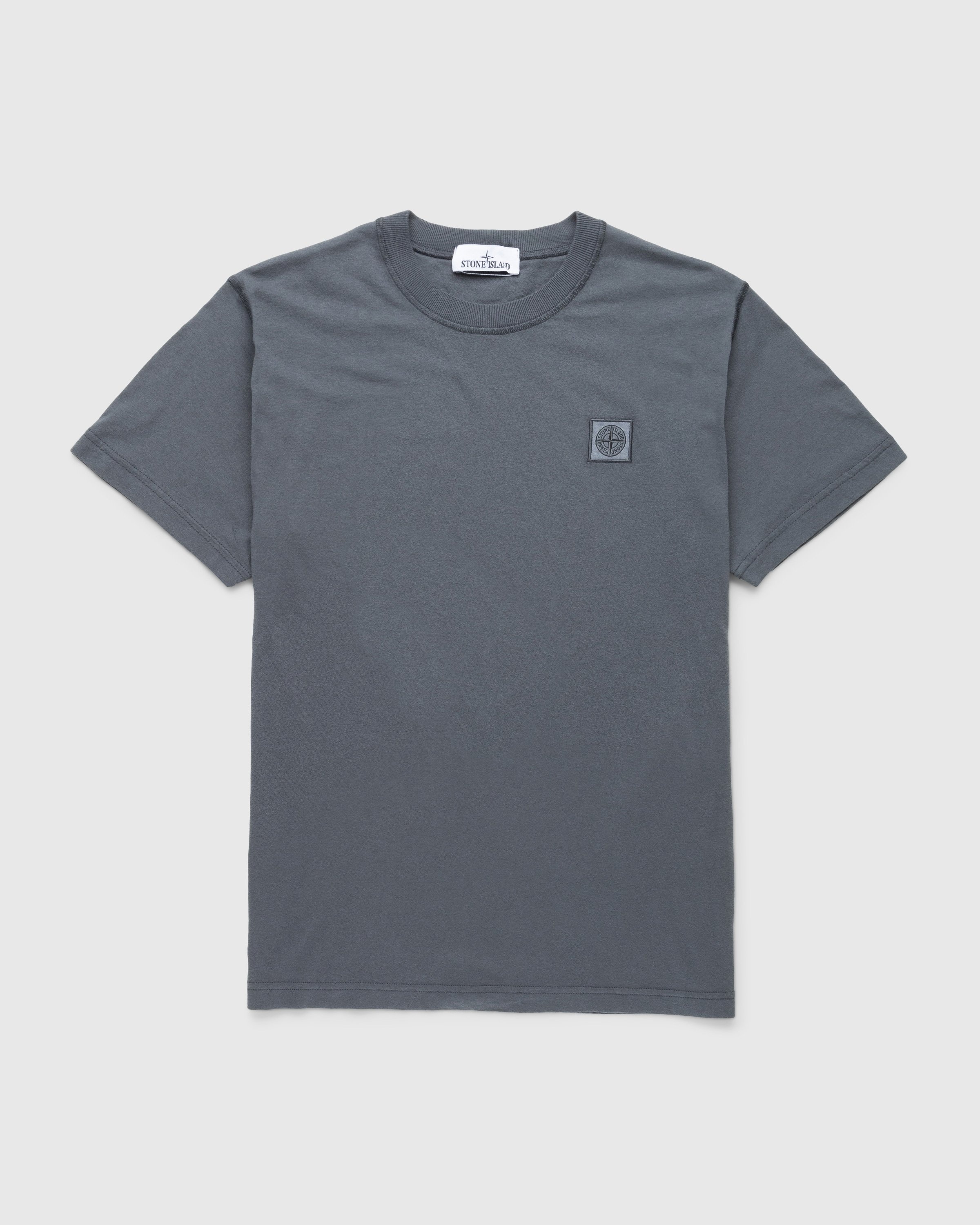 Stone Island – Fissato T-Shirt Lead Grey - T-shirts - Grey - Image 1