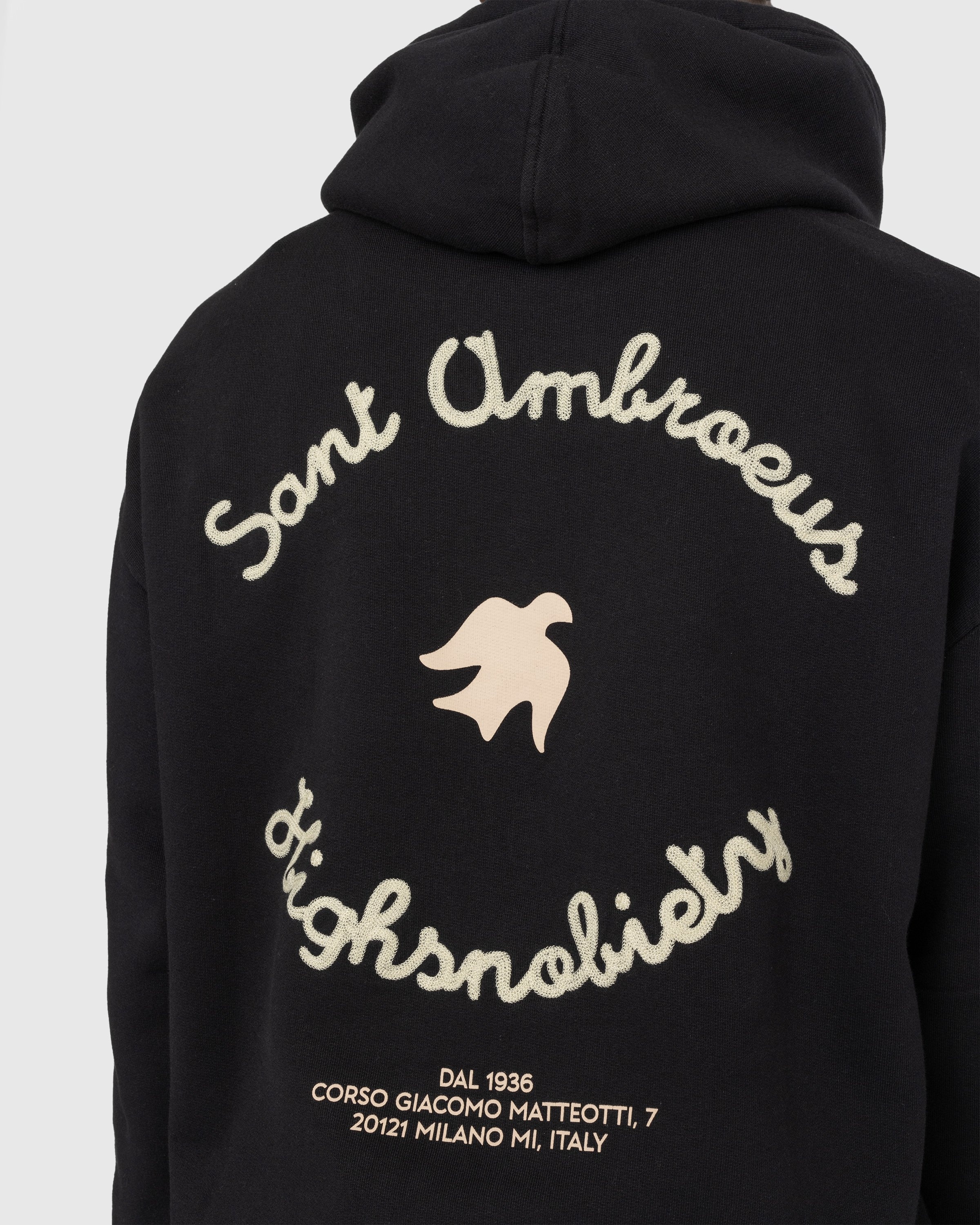 Highsnobiety x Sant Ambroeus – Hoodie Black  - Sweats - Black - Image 5