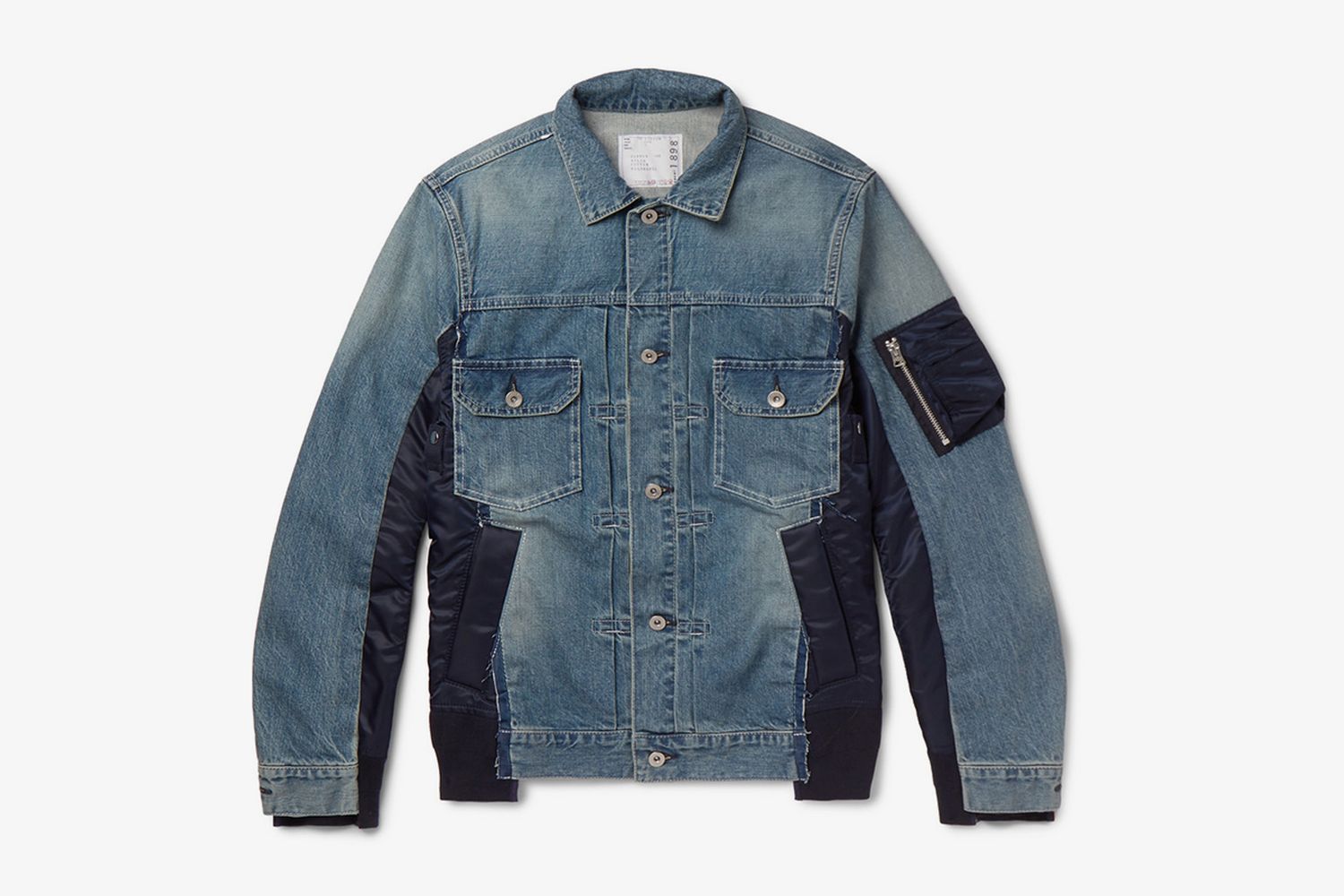 Shell-Panelled Denim Jacket