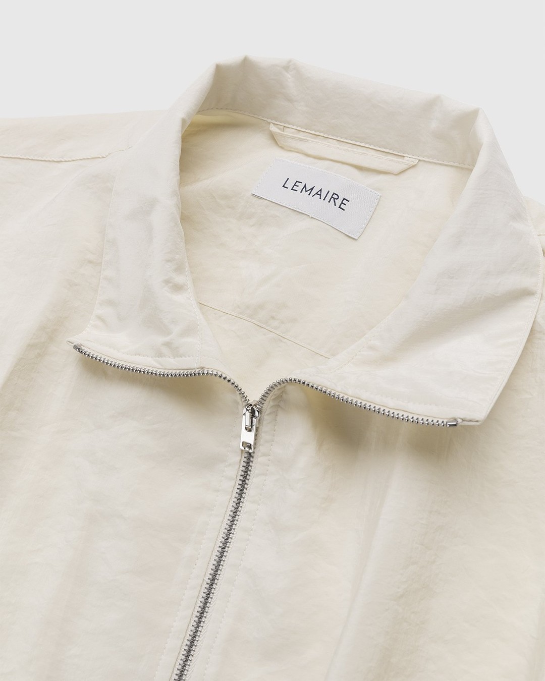 Lemaire – Dry Silk Shirt Blouson Off White - Longsleeve Shirts - Beige - Image 4