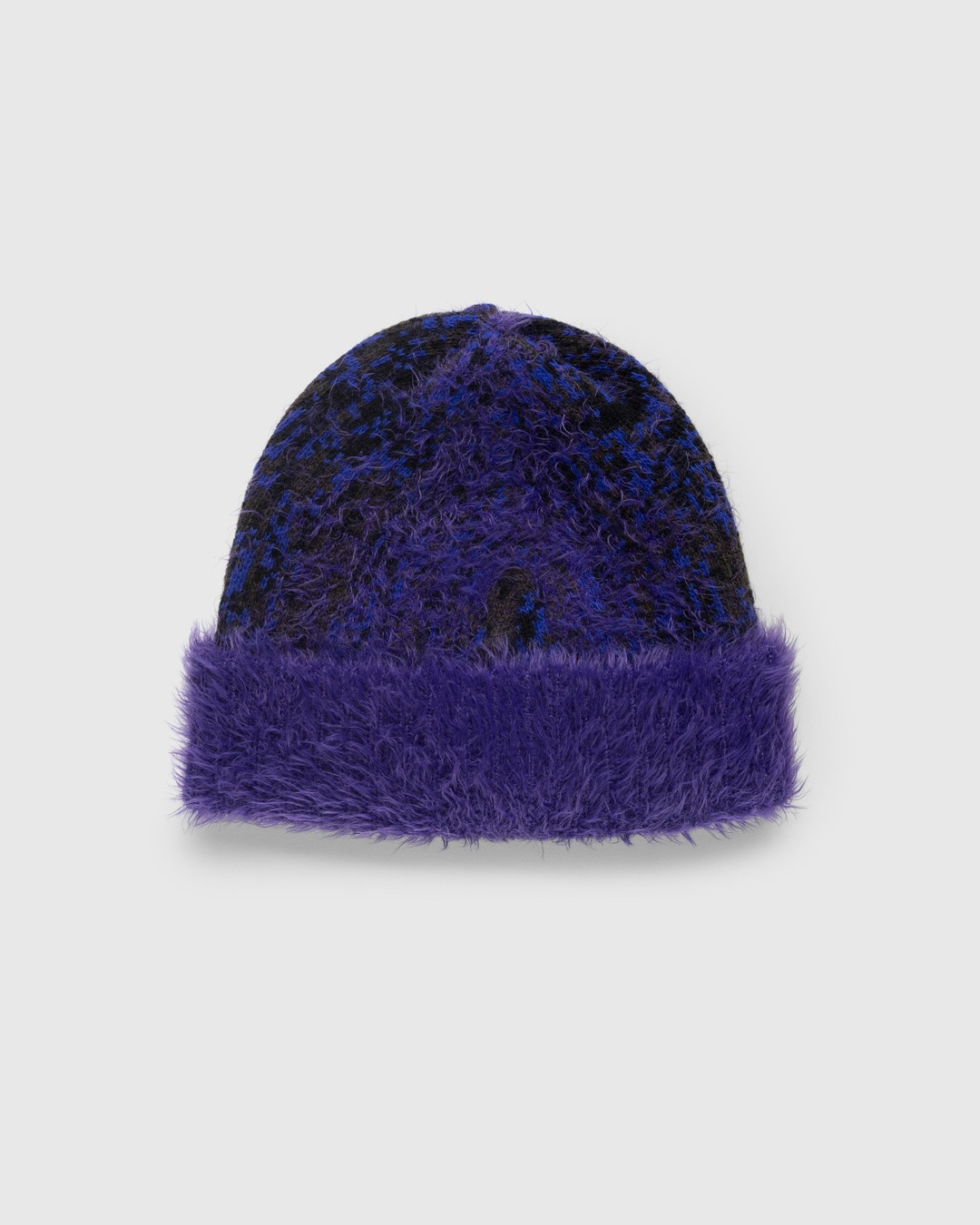 Y/Project – Gradient Hairy Knit Beanie Purple/Blue/Brown - Hats - Multi - Image 1