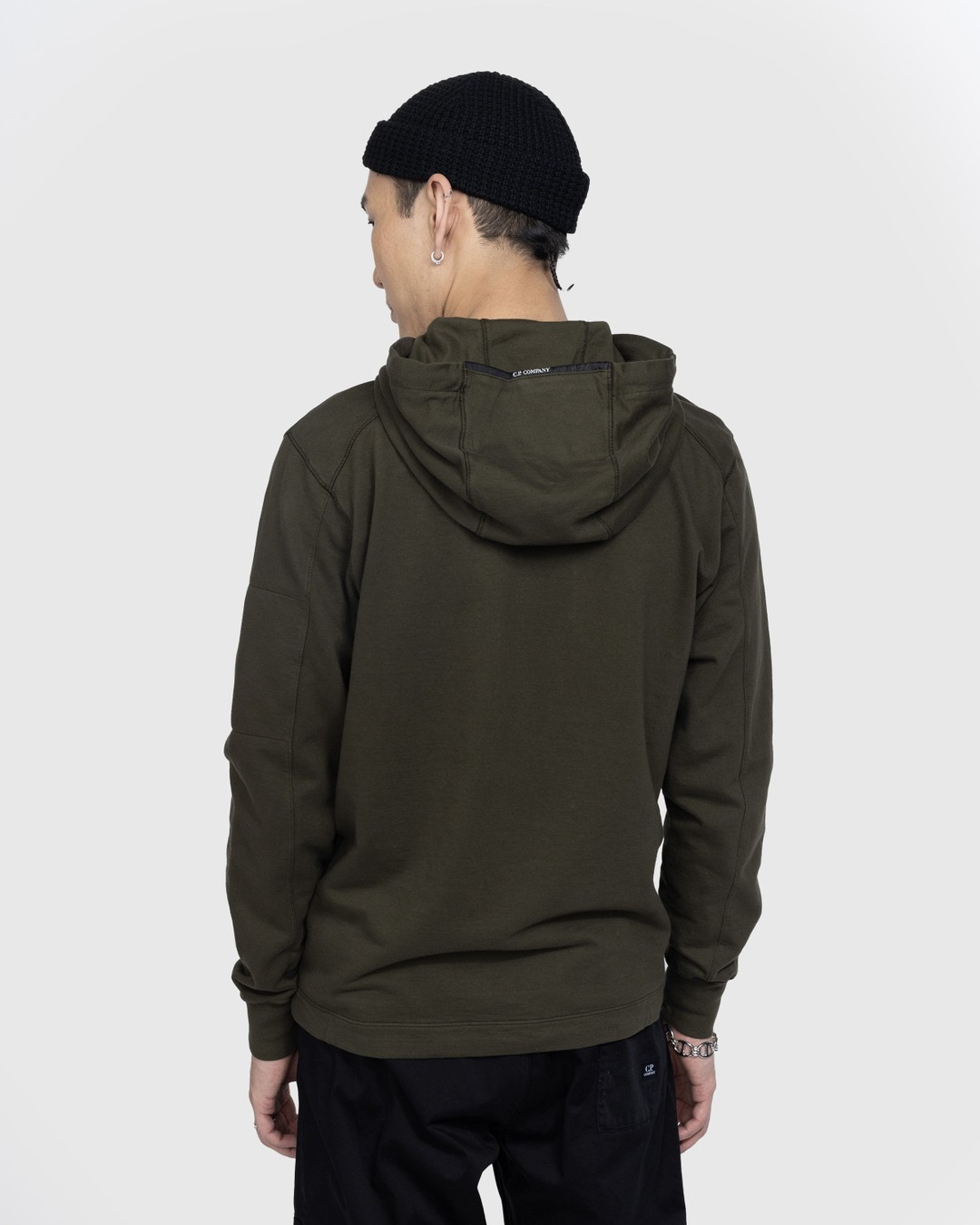 C.P. Company – Light Fleece Hoodie Green - Sweats - Green - Image 3