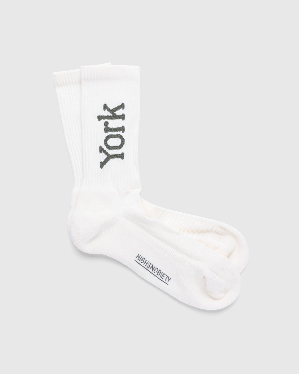 Highsnobiety – Neu York Logo Socks White - Socks - Beige - Image 1
